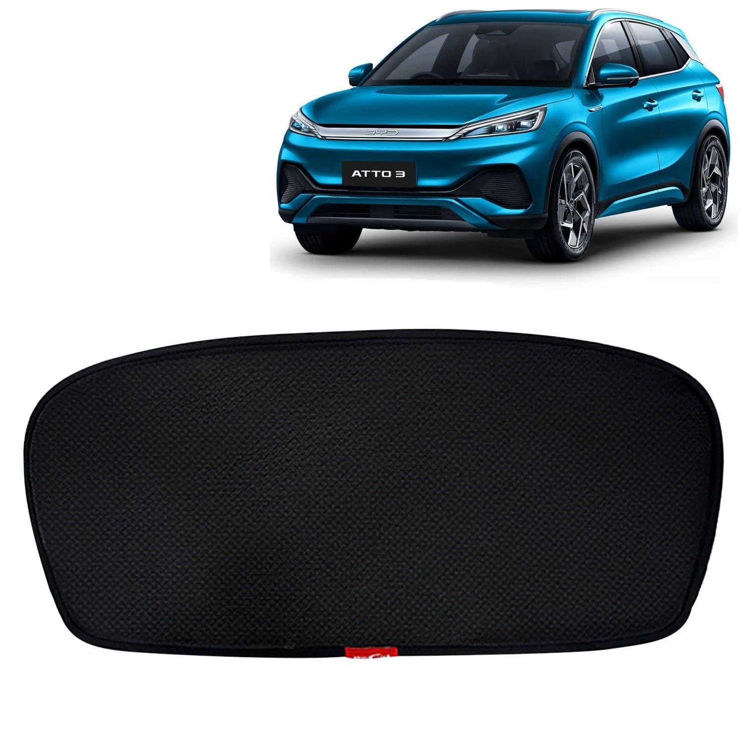 Accessories BYD ATTO 3 Car Sun Shade Rear Windshield Non Magnetic Fix Type Curtain, Only Compatible with Year 2022 Onwards All Model, Premium Car Dicky Sunshade, Pack of 1 Pcs
