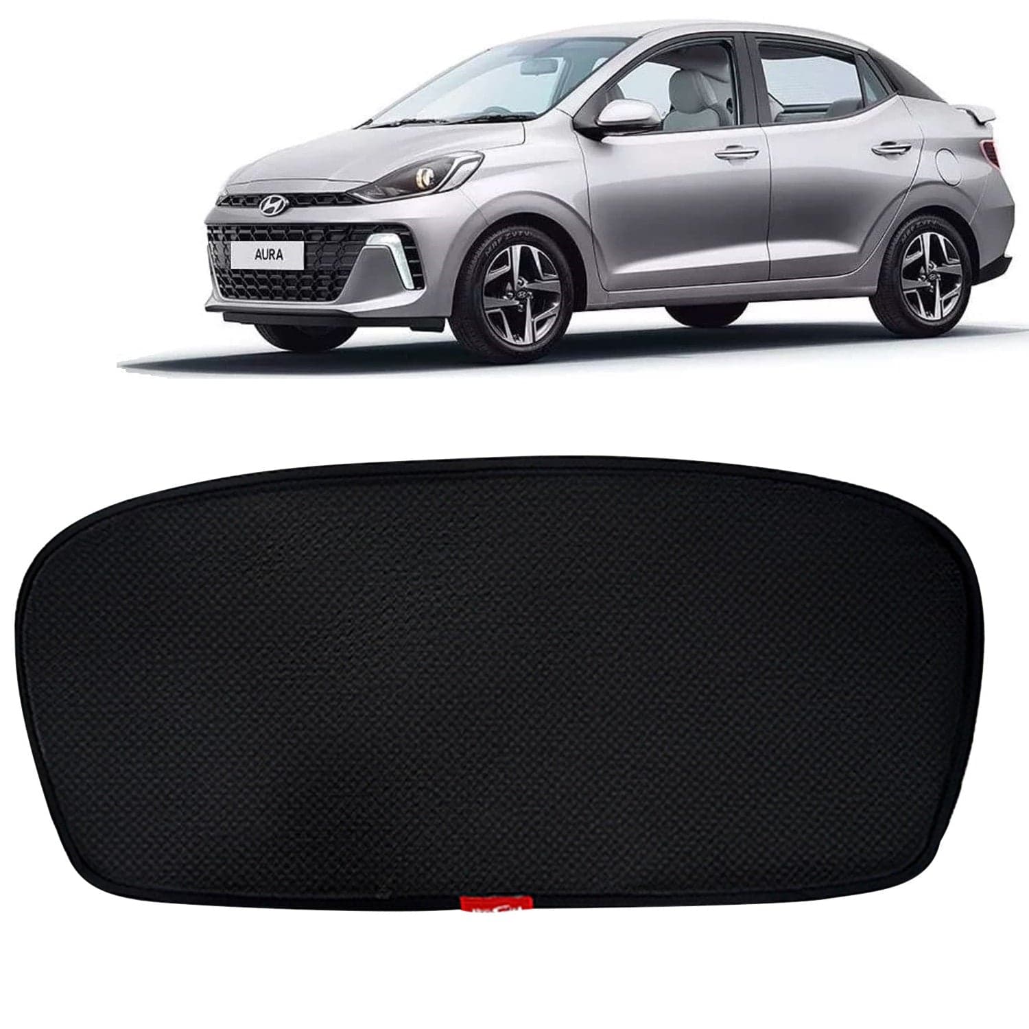 Accessories Hyundai Aura Car Sun Shade Rear Windshield Non Magnetic Fix Type Curtain, Only Compatible with Year 2023 Onwards All Model, Premium Car Dicky Sunshade, Pack of 1 Pcs