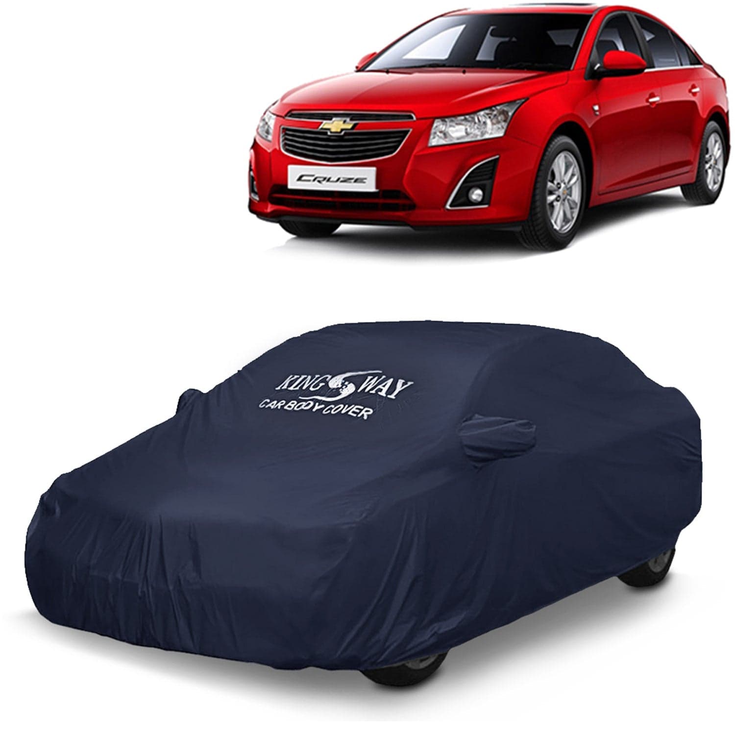 Accessories Waterproof Car Cover Only Compatible with Chevrolet Cruze Year 2008 to 2017, Mirror Pockets, All Weather, Bird Poop, Scratch and UV Protection Car Body Cover, Grey