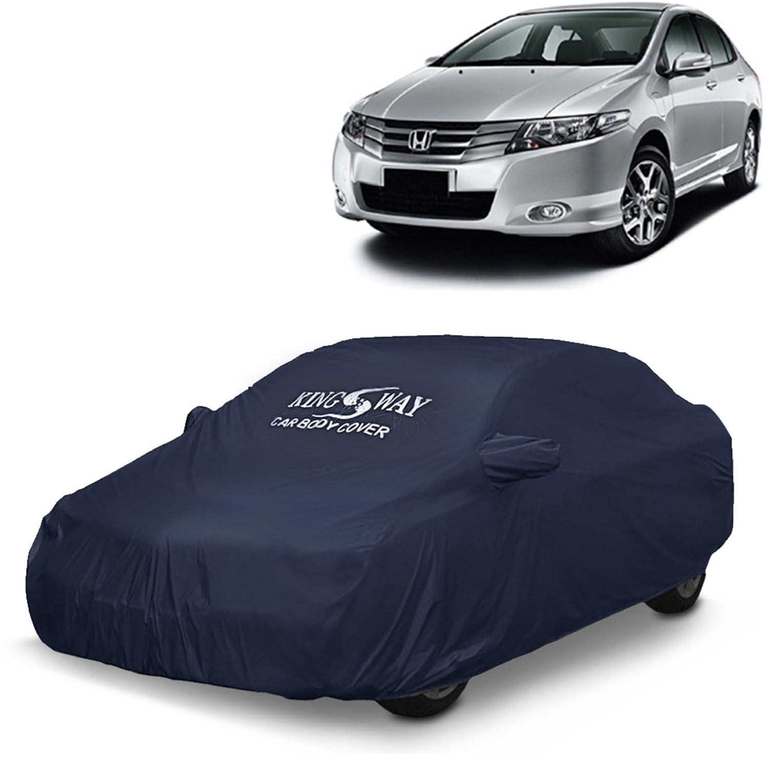 Accessories Waterproof Car Cover Only Compatible with Honda City Year 2009 to 2013, Mirror Pockets, All Weather, Bird Poop, Scratch and UV Protection Car Body Cover, Grey