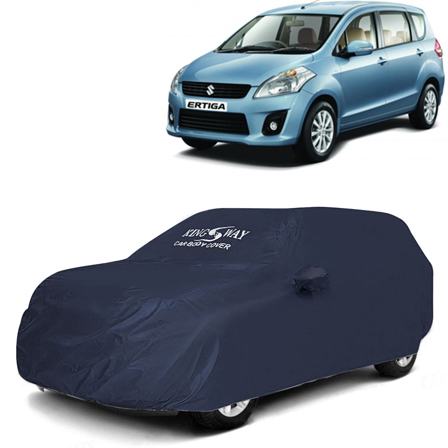 Accessories Waterproof Car Cover Only Compatible with Maruti Suzuki Ertiga Year 2012 to 2016, Mirror Pockets, All Weather, Bird Poop, Scratch and UV Protection Car Body Cover, Grey