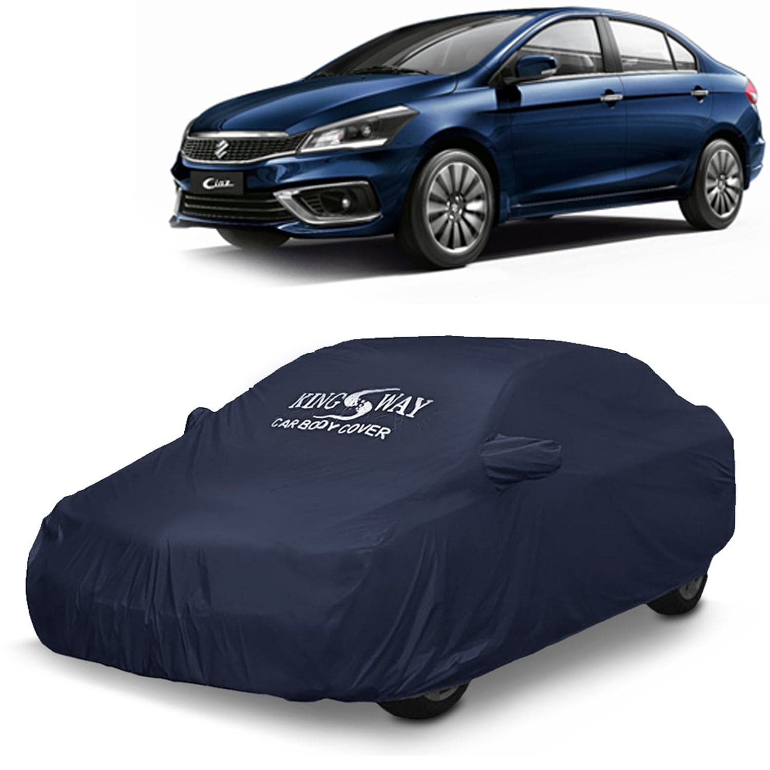 Accessories Waterproof Car Cover Only Compatible with Maruti Suzuki Ciaz Year 2018 to 2025, Mirror Pockets, All Weather, Bird Poop, Scratch and UV Protection Car Body Cover, Grey