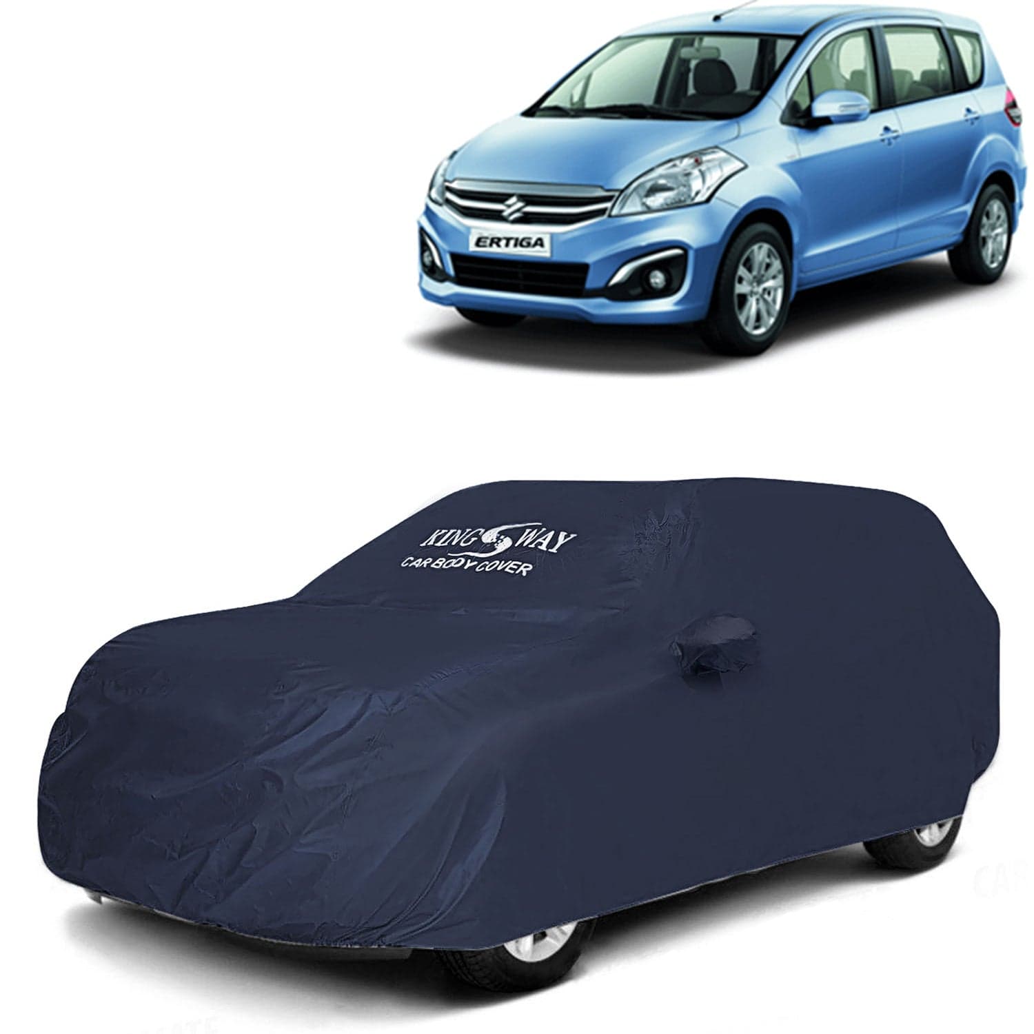 Accessories Waterproof Car Cover Only Compatible with Maruti Suzuki Ertiga Year 2016 to 2018, Mirror Pockets, All Weather, Bird Poop, Scratch and UV Protection Car Body Cover, Grey