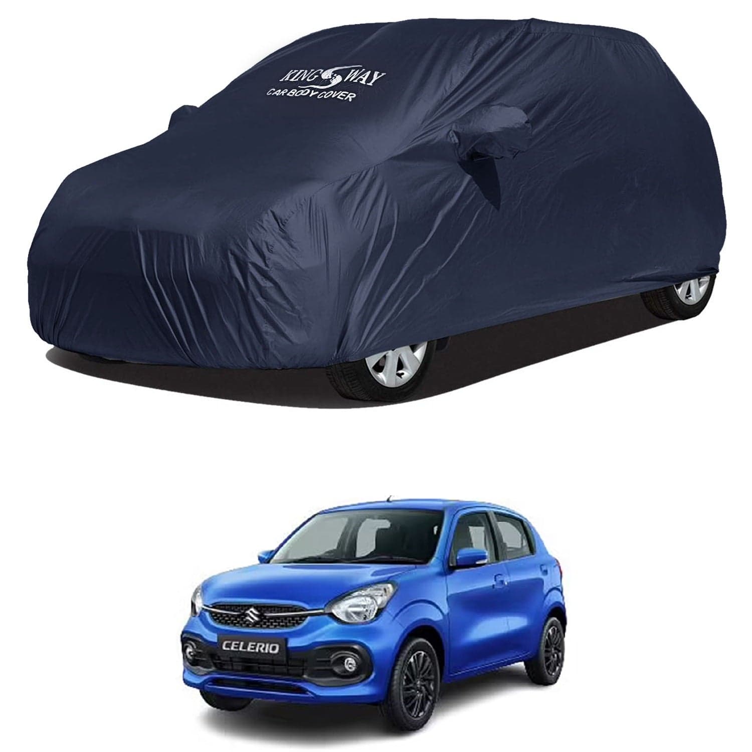 Accessories Waterproof Car Cover Only Compatible with Maruti Suzuki Celerio Year 2021 Onwards, Mirror Pockets, Bird Poop, All Weather, Scratch and UV Protection Car Body Cover, Grey