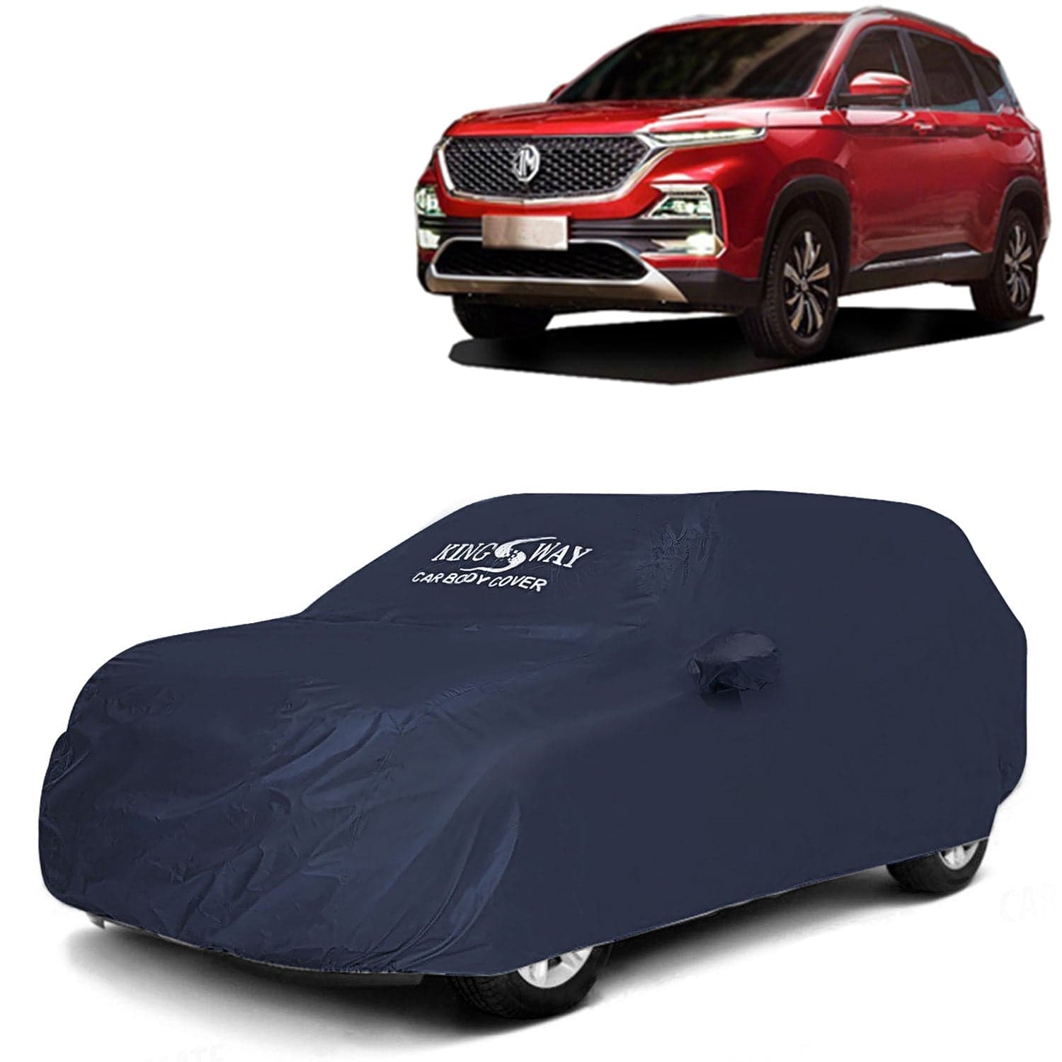 Accessories Waterproof Car Cover Only Compatible with Morris Garages (MG) Hector Year 2019 to 2022, Mirror Pockets, All Weather, Bird Poop, Scratch and UV Protection Car Body Cover, Grey