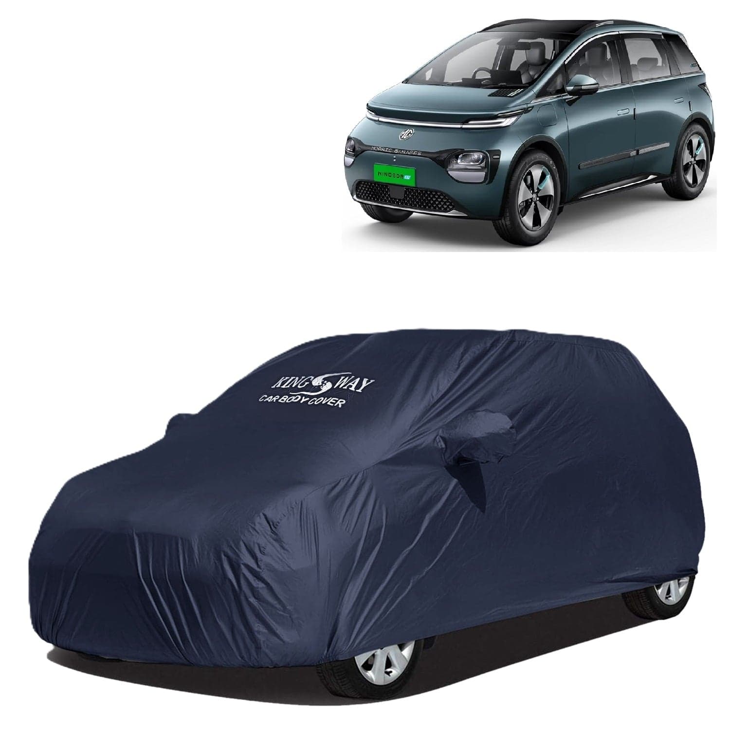 Accessories Waterproof Car Cover Only Compatible with Morris Garages (MG) Windsor EV Year 2024 Onwards, Mirror Pockets, All Weather, Bird Poop, Scratch and UV Protection Car Body Cover, Grey