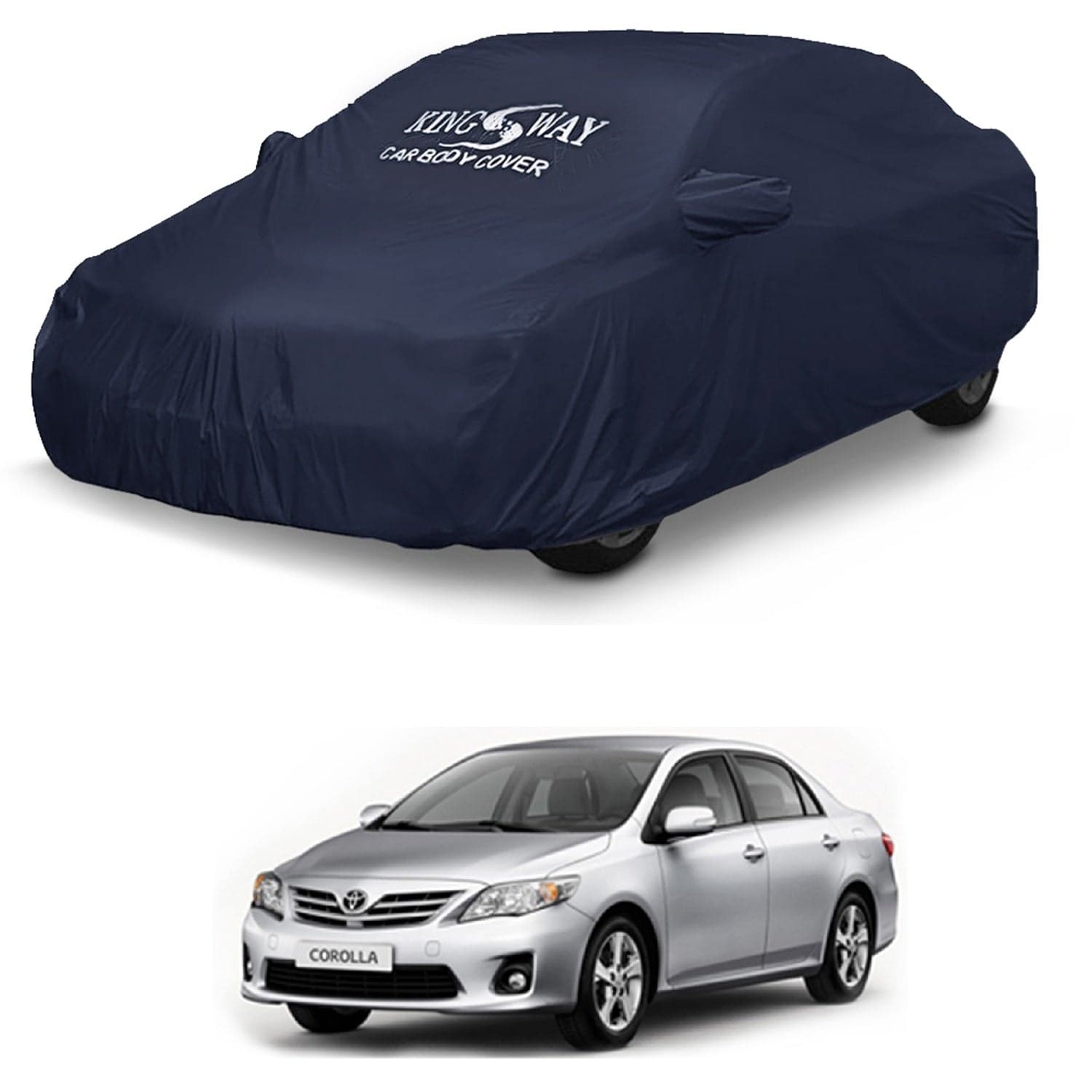 Accessories Waterproof Car Cover Only Compatible with Toyota Corolla Altis Year 2007 to 2013, Mirror Pockets, Bird Poop, All Weather, Scratch and UV Protection Car Body Cover, Grey