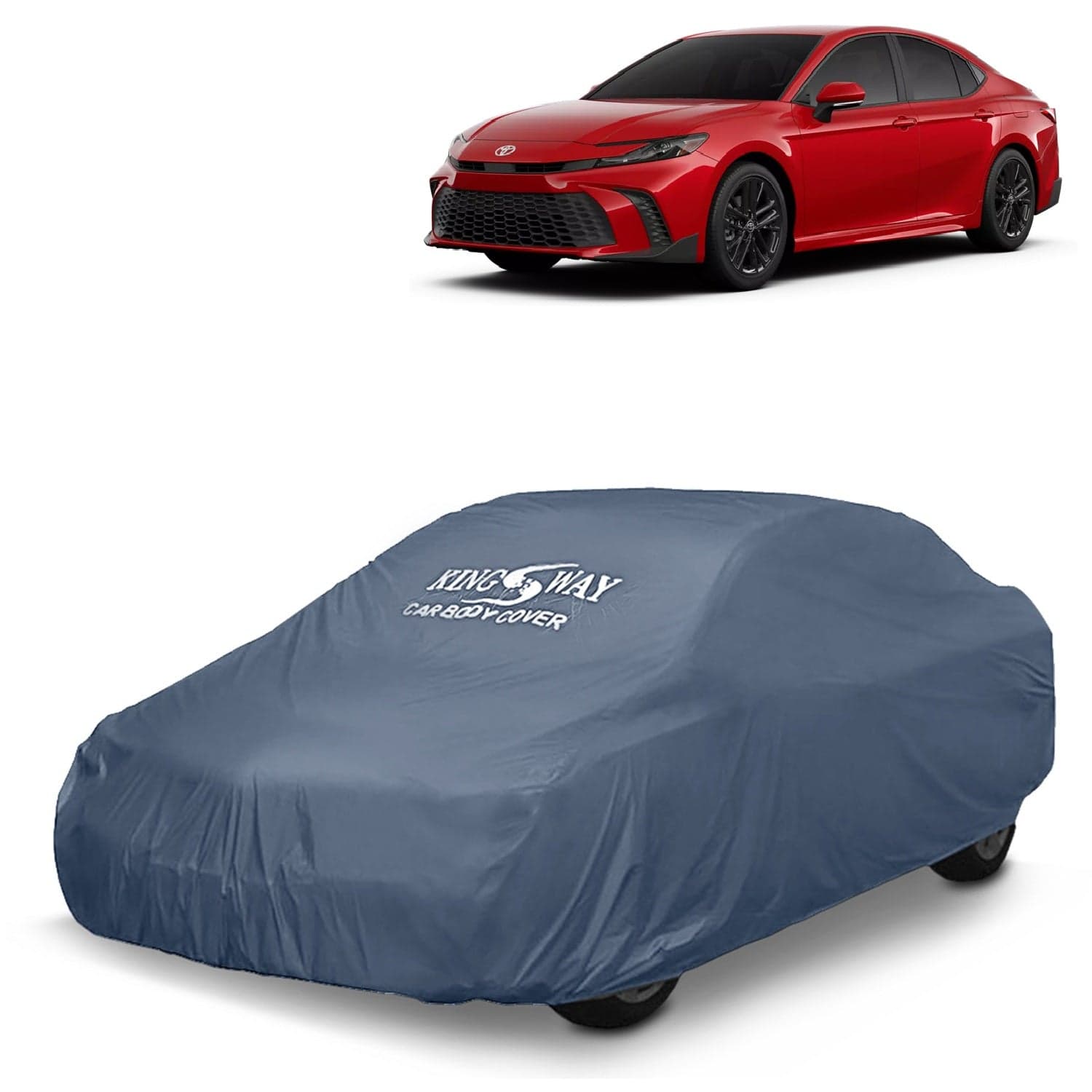 Camry Car Body Cover Dustproof for (Year 2025 Onwards) All Model, Compatible with Toyota Camry Car Cover, Comes with Bird Droppings, Scratch, UV and Paint Protection, Grey Matty