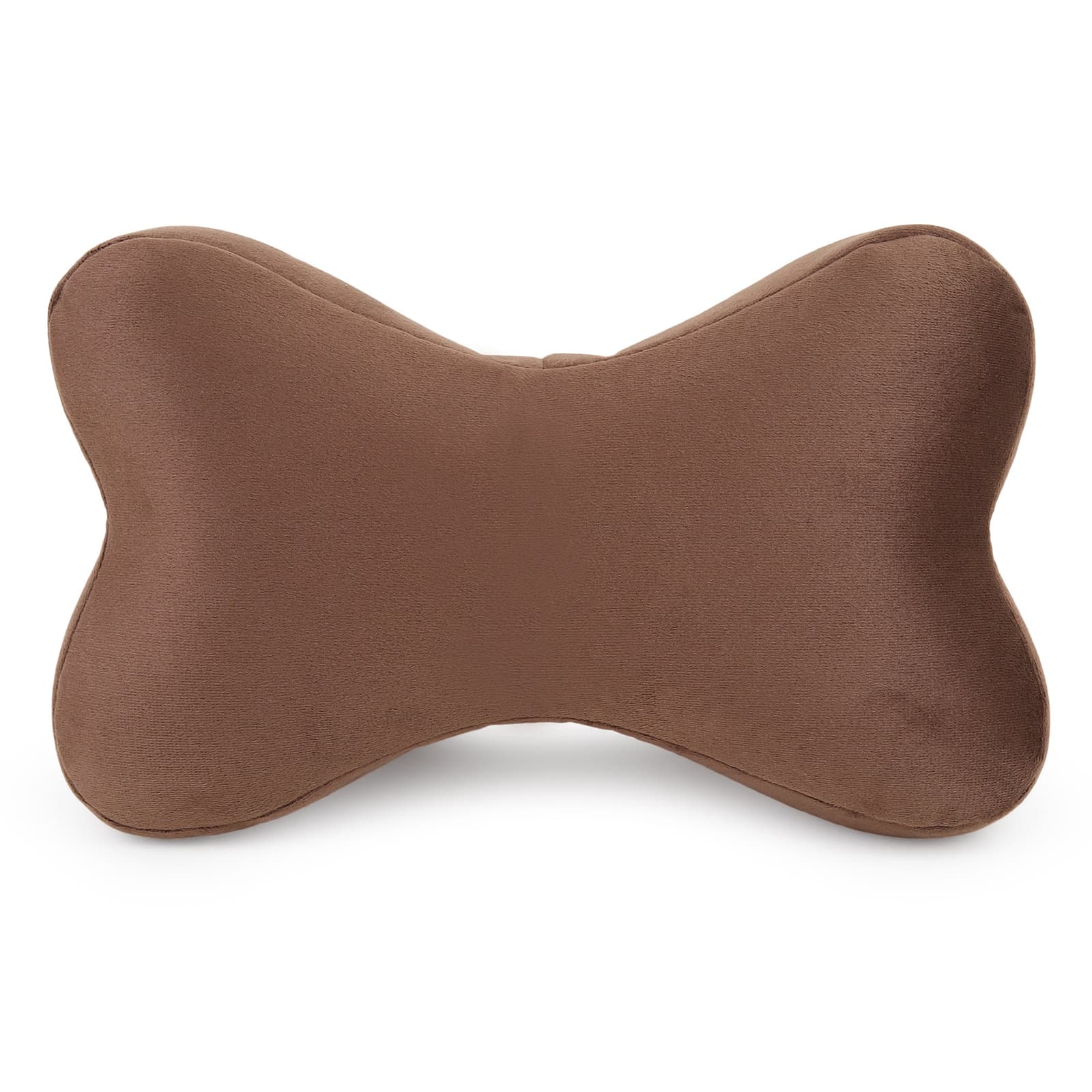 Car Accessories Bow Shape Neck Rest Seat Cushion, Universal Use Car Neck Pillow, Memory Foam Pillow in Chocolate, Super Soft and Super Travel Comfort Design Headrest Cushions, Pack of 2