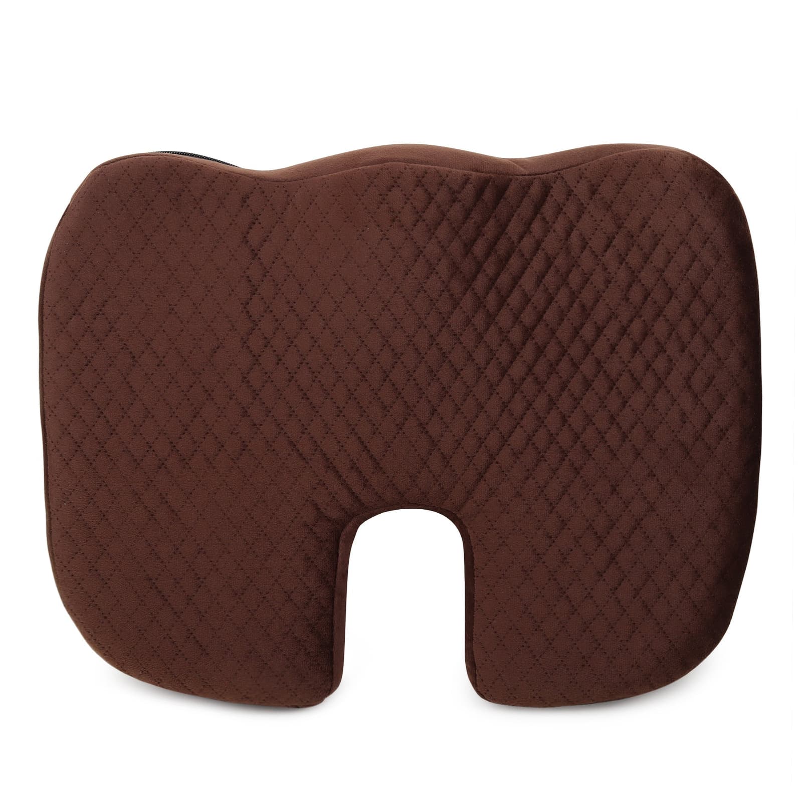 Car Accessories Coccyx Seat Cushion Pillow, Universal Use, Long Drive Travel Comfort Memory Foam Car Cushion in Chocolate, Super Soft and Super Comfort Dotted Design Coccyx Pillow, Pack of 1