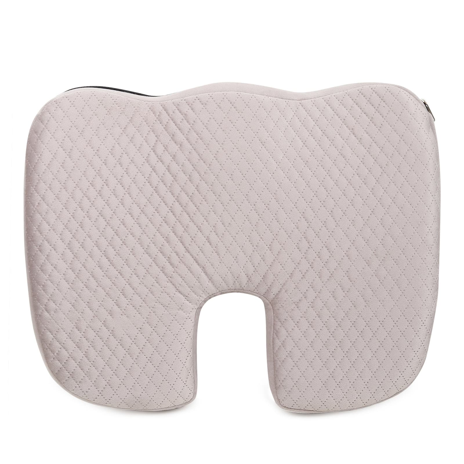 Car Accessories Coccyx Seat Cushion Pillow, Universal Use, Long Drive Travel Comfort Memory Foam Car Cushion in Grey, Super Soft and Super Comfort Dotted Design Coccyx Pillow, Pack of 1
