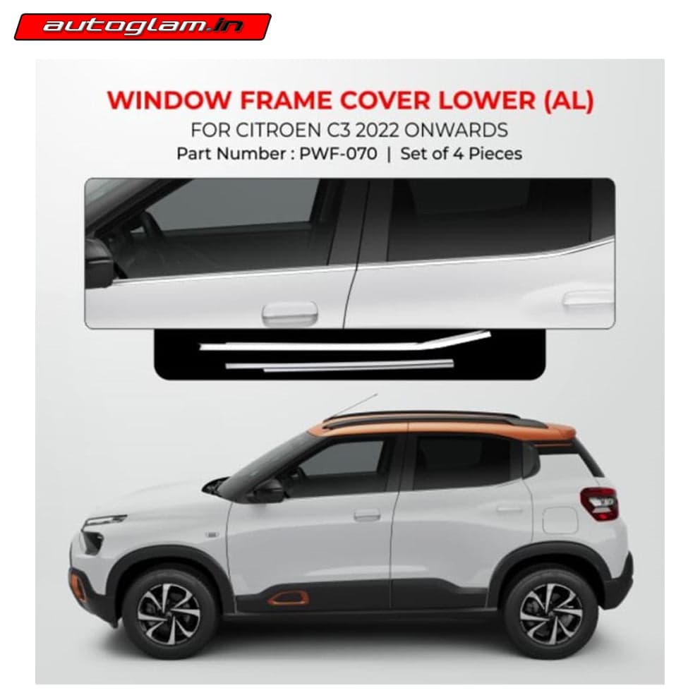 CITRON C3 2022 ONWARDS WINDOW FRAME COVER LOWER 4pcs | AGCIT565WF