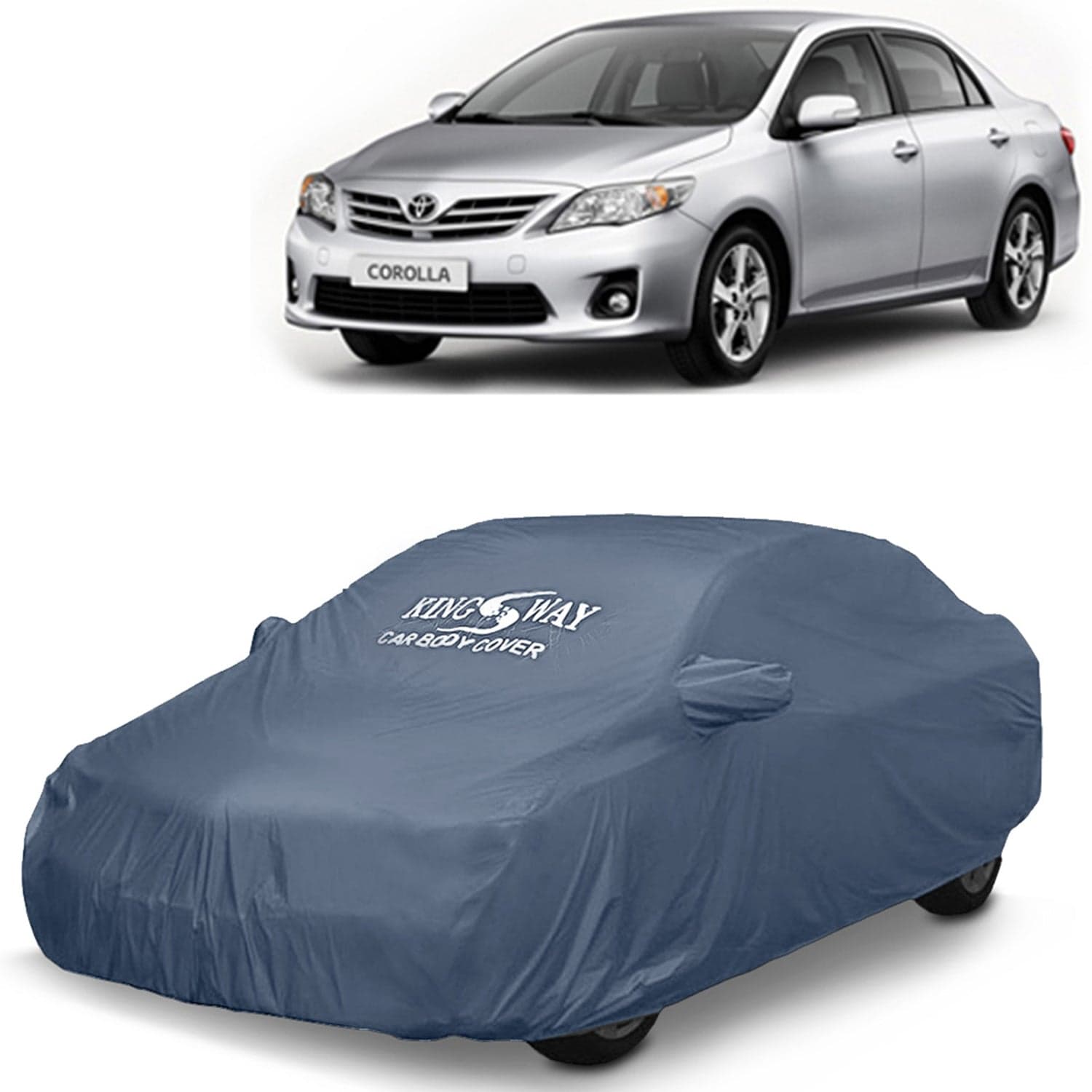 Corolla Altis Car Body Cover Dustproof with Mirror Pockets for (Year 2007 to 2013), Compatible with Toyota Corolla Altis Car Cover, Comes with Bird Poop, Scratch & UV Protection