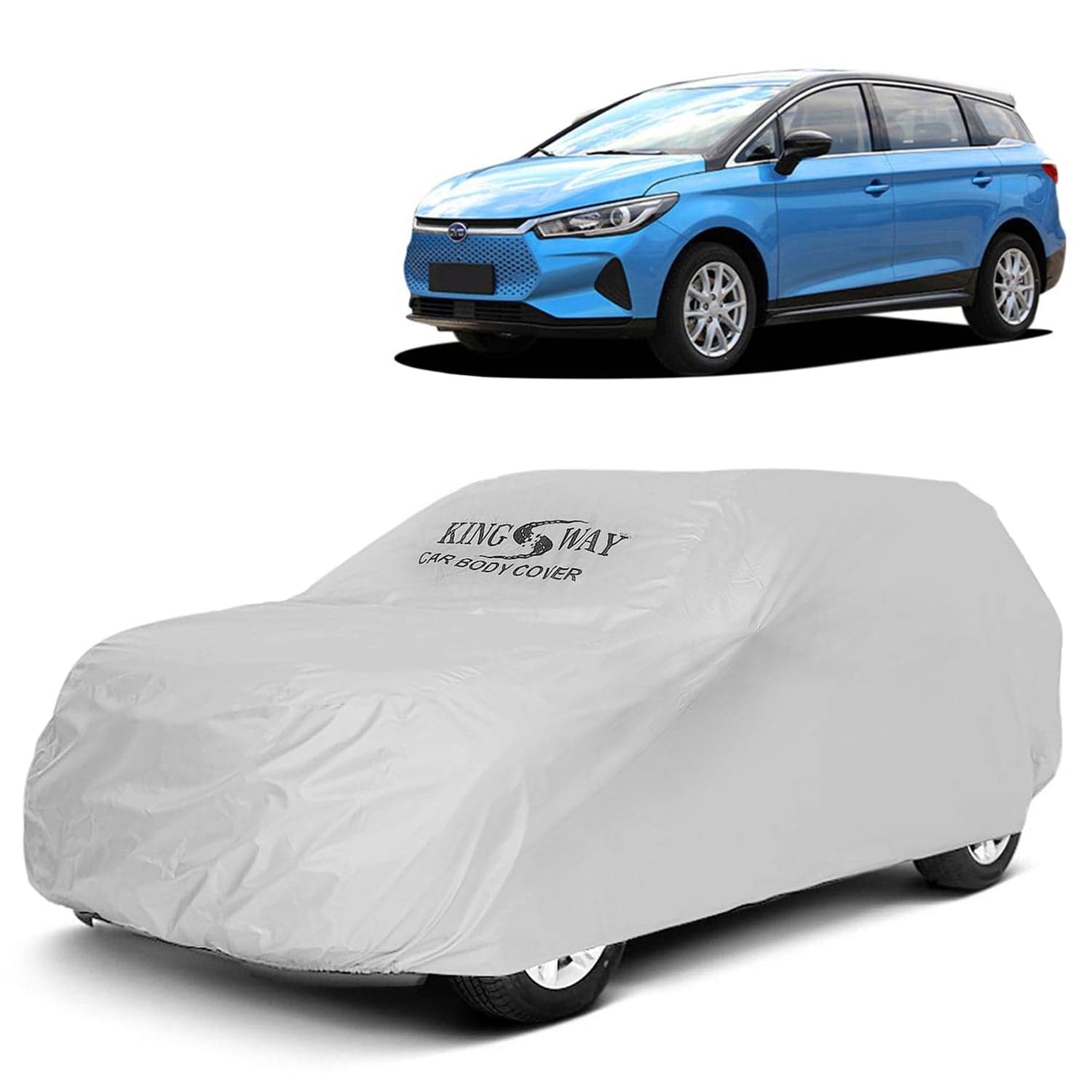 Dustproof Car Body Cover for BYD E6 (2021 Onwards) - Silver Matty