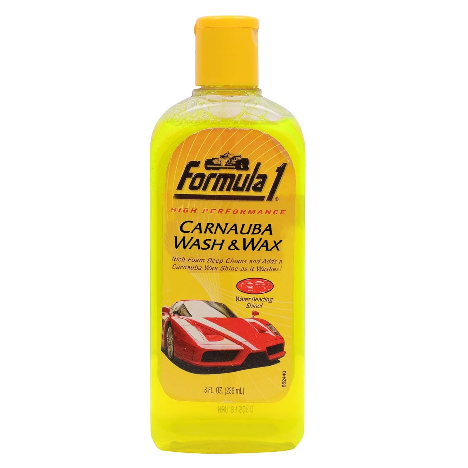 Formula 1 Carnauba Wash & Wax - 236ml (615107) Compatible with All Cars, Cleaning & Care, Polishes & Wax, Pack of 1 Piece