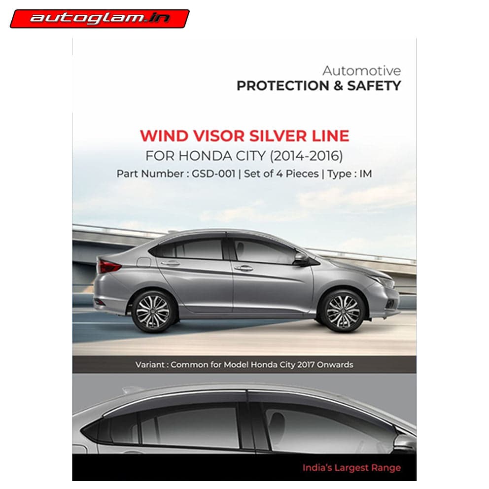 HONDA CITY 2014-20 WIND VISOR CHROME LINE | AGHON694WV
