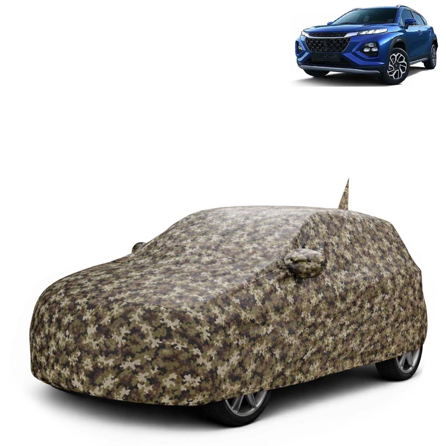 JungleTech 100% Waterproof Car Cover Only Perfect Fit with Maruti Suzuki Fronx (Year 2023 Onwards - All Model) | Mirror and Antenna Pockets | Scratchproof | All Weather Car Body Cover