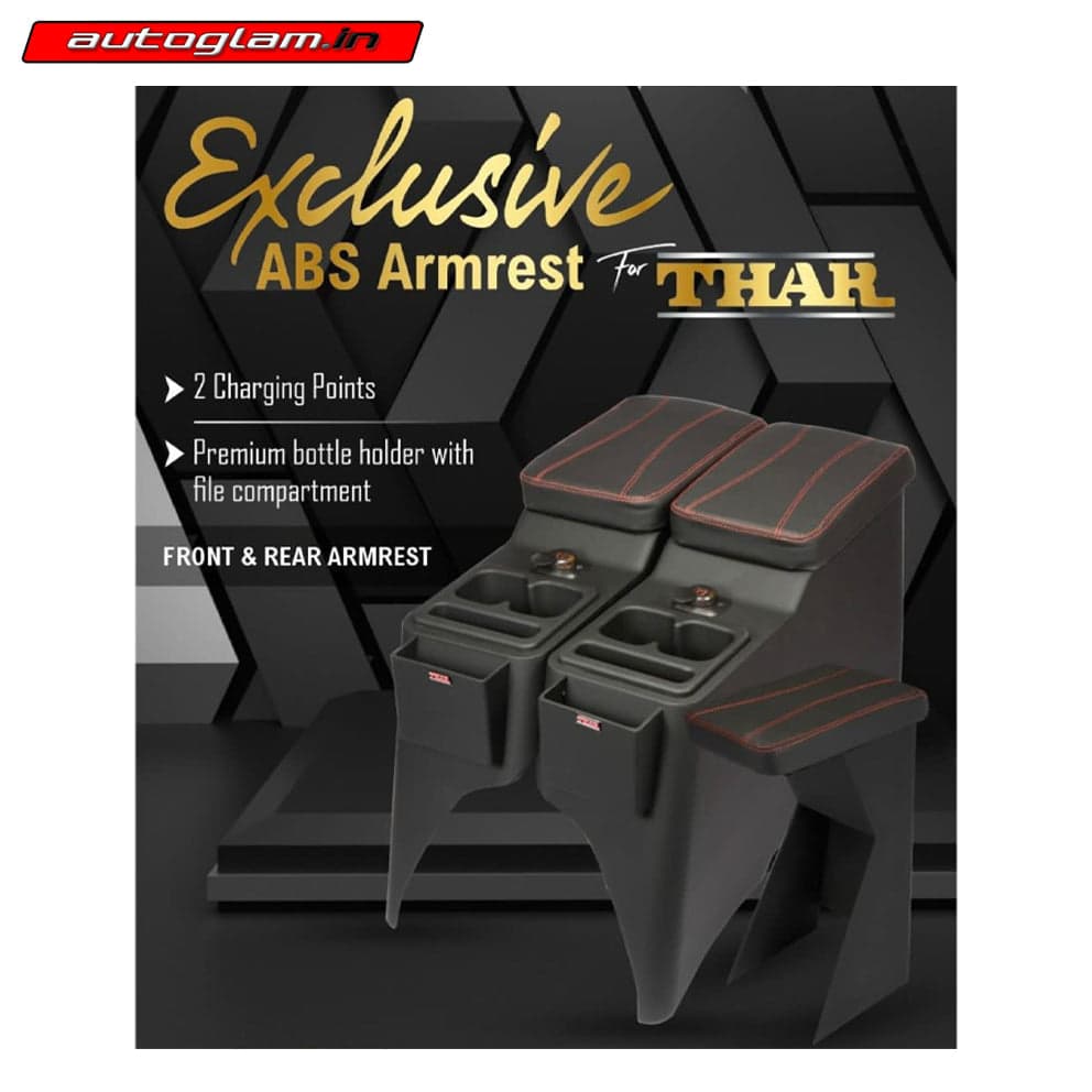 MAHINDRA THAR PREMIUM ARM REST WITH CHARGING POINT | AGMAH6229AR
