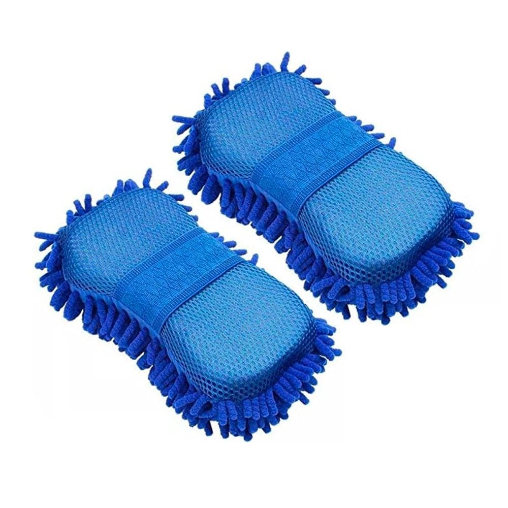 Multipurpose MicroFibre Wash & Dry Cleaning Sponge Use for Car, Home & Office, Random Color, Pack of 2 Piece