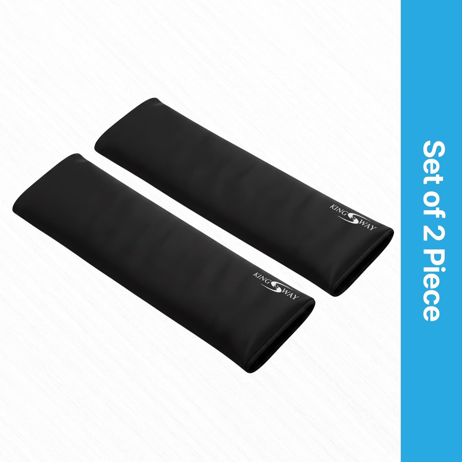 Premium Suede Seat Belt Shoulder Pads (Pack of 2) in Black - Soft Cushion Strap Covers with Velcro, Universal Fit Car Accessories for Added Comfort & Clothing Protection, Size - 12 x 3 Inch