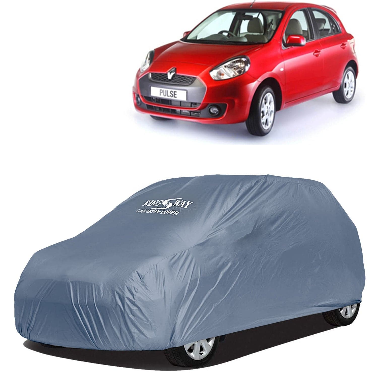 Pulse Car Body Cover Dustproof for (Year 2012 to 2018) All Model, Compatible with Renault Pulse Car Cover, Comes with Bird Droppings, Scratch, UV and Paint Protection, Grey Matty