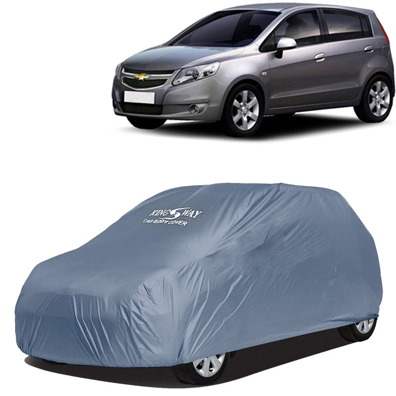 Sail UVA Car Body Cover Dustproof for (Year 2012 to 2017) All Model, Compatible with Chevrolet Sail UVA Car Cover, Comes with Bird Droppings, Scratch, UV and Paint Protection, Grey Matty