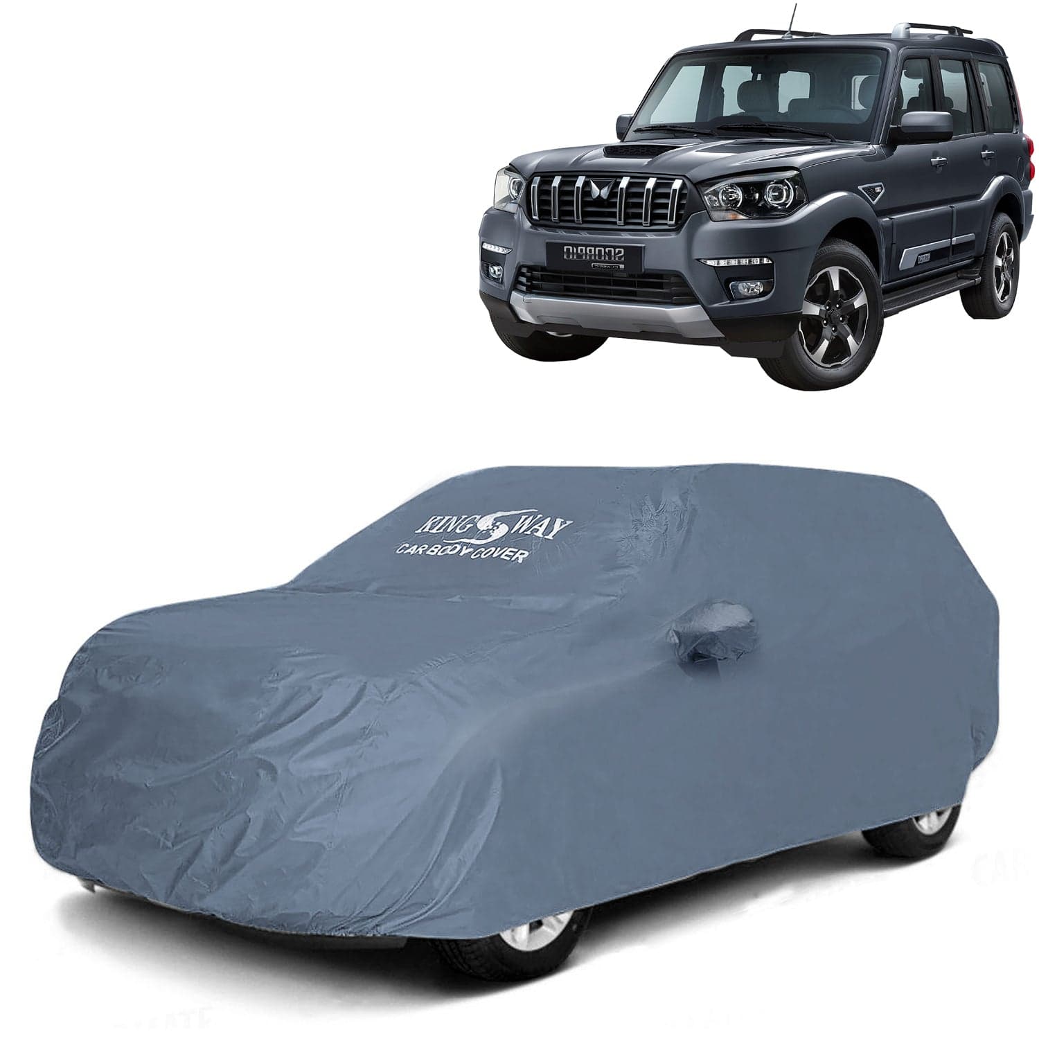 Scorpio Classic Car Body Cover Dustproof with Mirror Pockets for (Year 2022 Onwards), Compatible with Mahindra Scorpio Classic Car Cover, Comes with Bird Poop, Scratch & UV Protection
