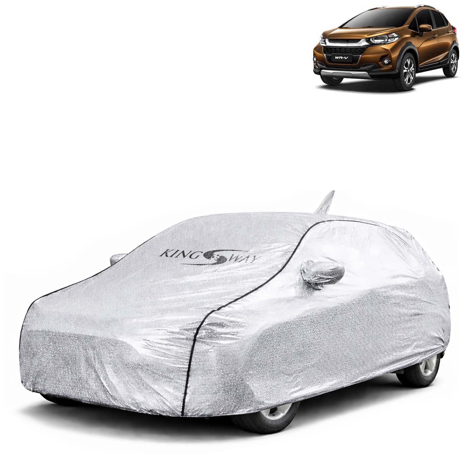 SilverTech 100% Waterproof Car Cover Only Perfect Fit with Honda WRV (Year 2020 to 2023 - All Model) | Mirror and Antenna Pockets | Scratchproof | All Weather Car Body Cover