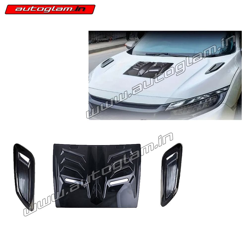 UNIVERSAL BONNET SCOOP GLOSSY BLACK COLOR | AGU555BS