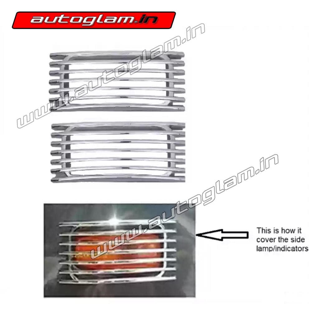 Universal Silver Car Side Indicator Cover | AGUS478SIC