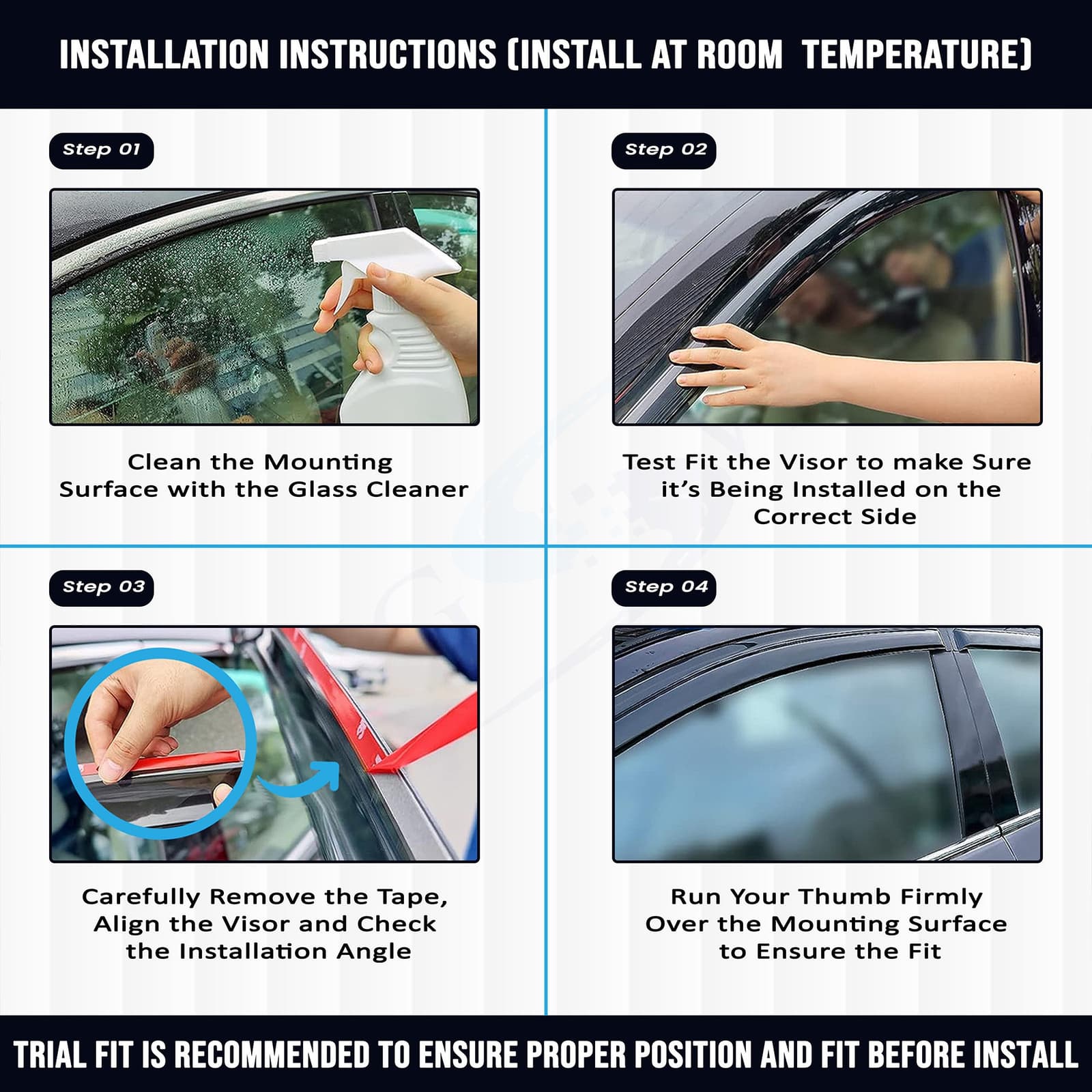 Accessories Chrome Lining Door Visor Only Compatible with Honda City (Year 2026 Onwards) All Model, Premium Chromeline Unbreakable Car Rain Guard Side Rear Wind Deflectors, Set of 4 Pcs