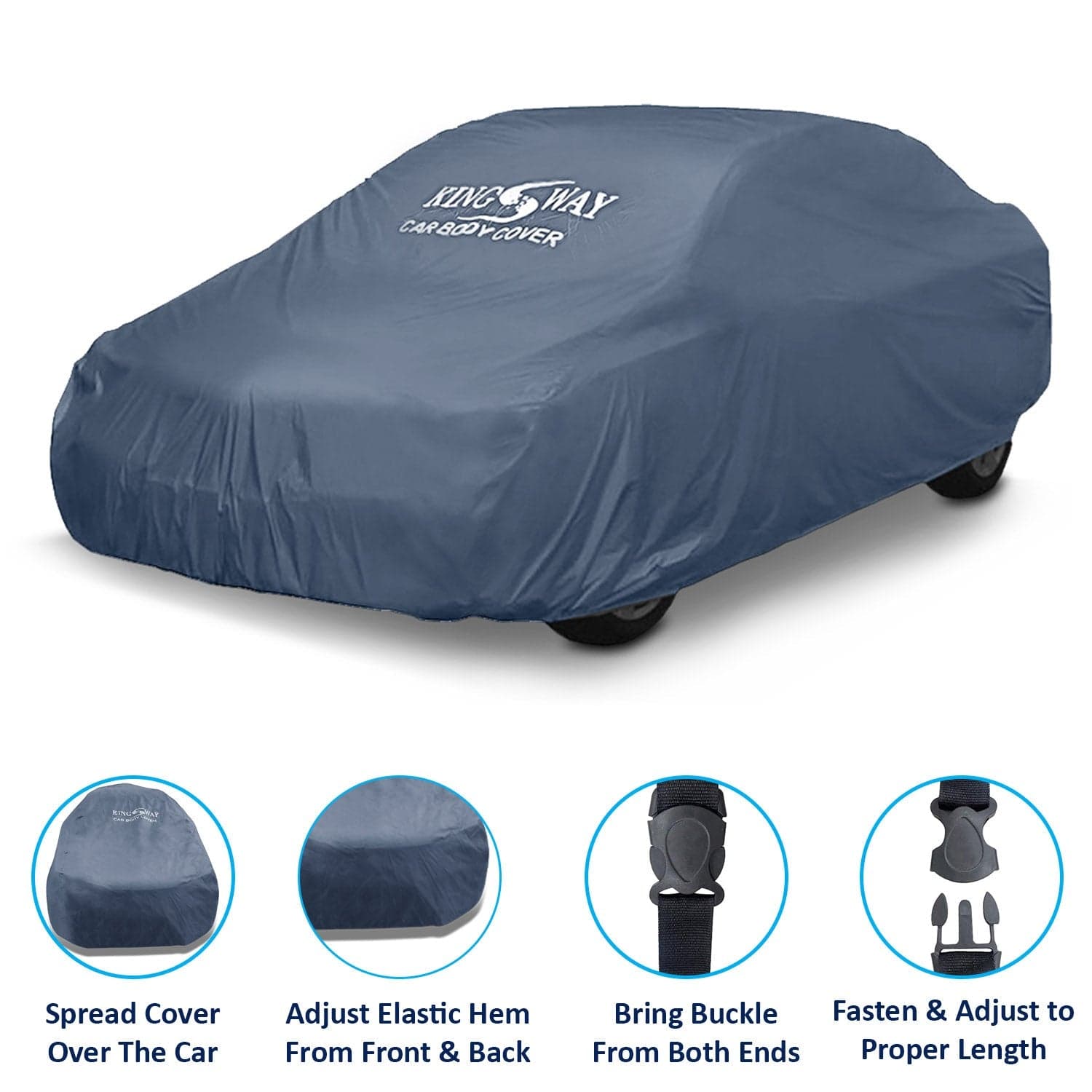 Ciaz Car Body Cover Dustproof for (Year 2014 to 2017) All Model, Compatible with Maruti Suzuki Ciaz Car Cover, Comes with Bird Droppings, Scratch, UV and Paint Protection, Grey Matty
