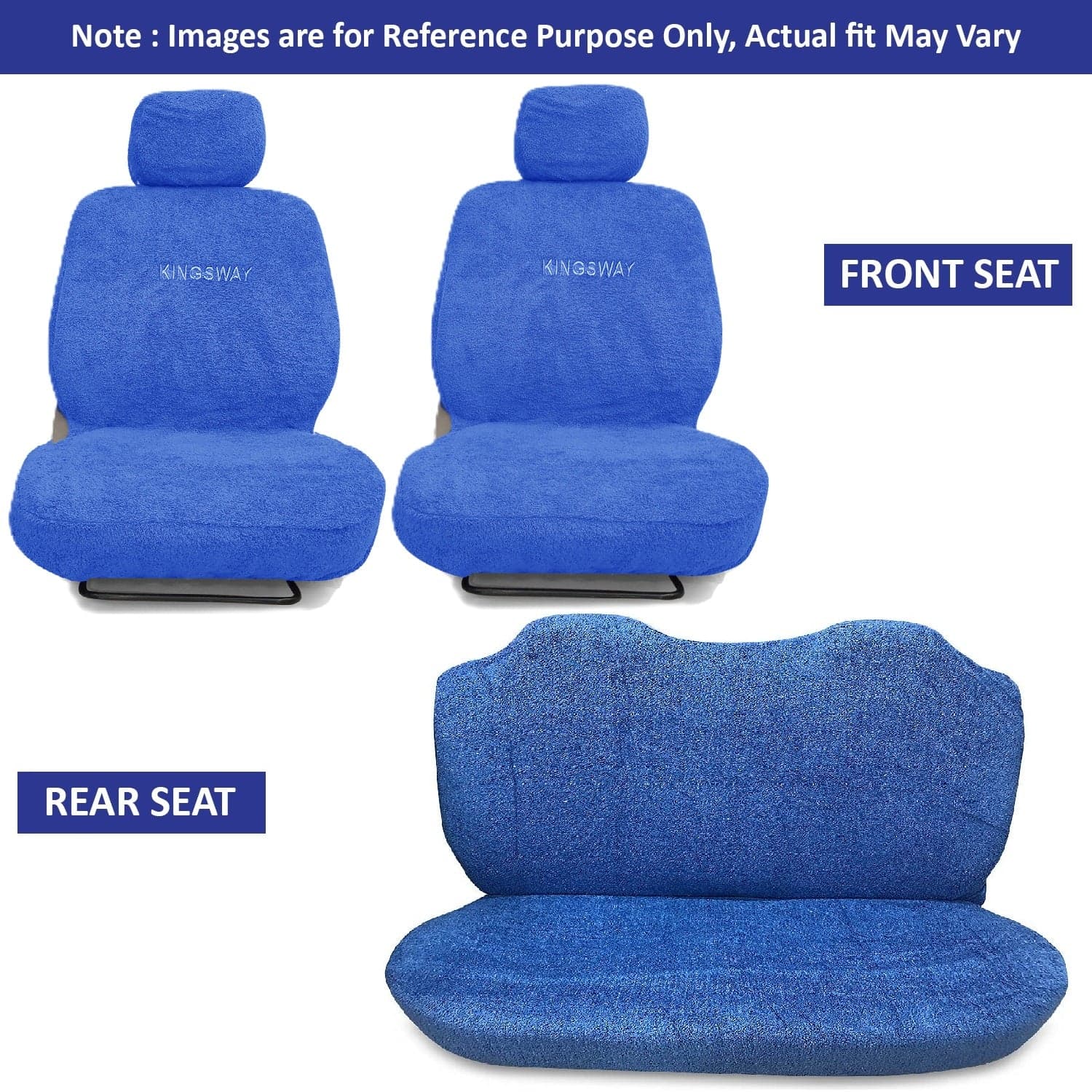 Rapid Seat Cover for (Year 2017 to 2021) All Model, Towel Fabric Car Seat Covers Compatible with Skoda Rapid, Complete Set (Car Specific Front + Rear Seat Covers), Blue Color